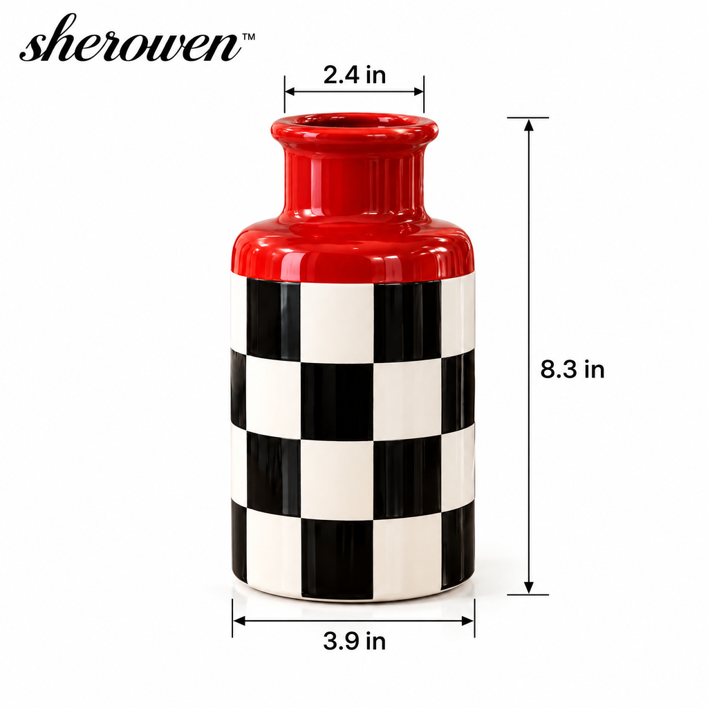 𝒔𝒉𝒆𝒓𝒐𝒘𝒆𝒏™ Color Block Ceramic Bottle Vase