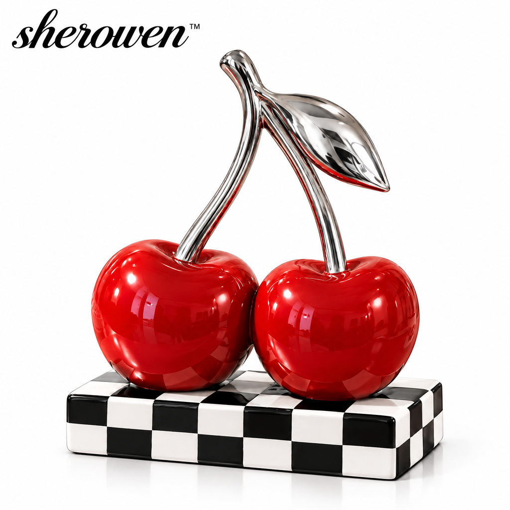 𝒔𝒉𝒆𝒓𝒐𝒘𝒆𝒏™ Ceramic Cherry Table Sculpture