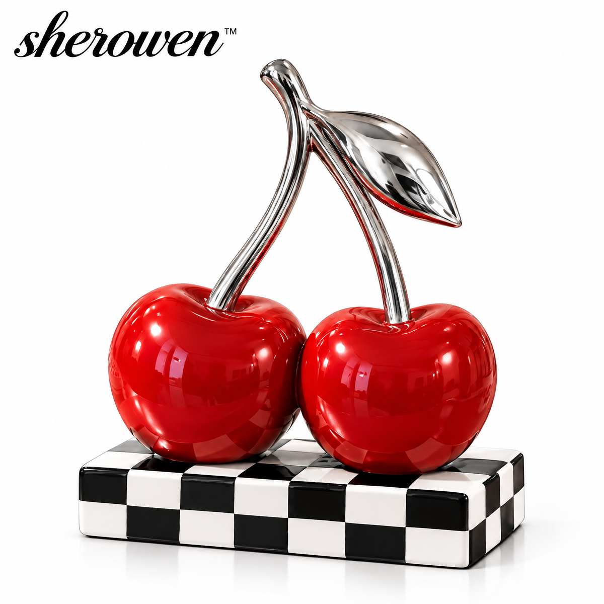 𝒔𝒉𝒆𝒓𝒐𝒘𝒆𝒏™ Ceramic Cherry Table Sculpture