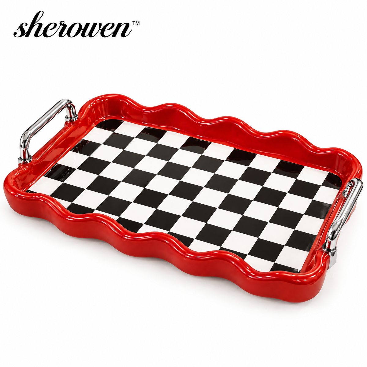 𝒔𝒉𝒆𝒓𝒐𝒘𝒆𝒏™ Wavy Edge Decorative Tray