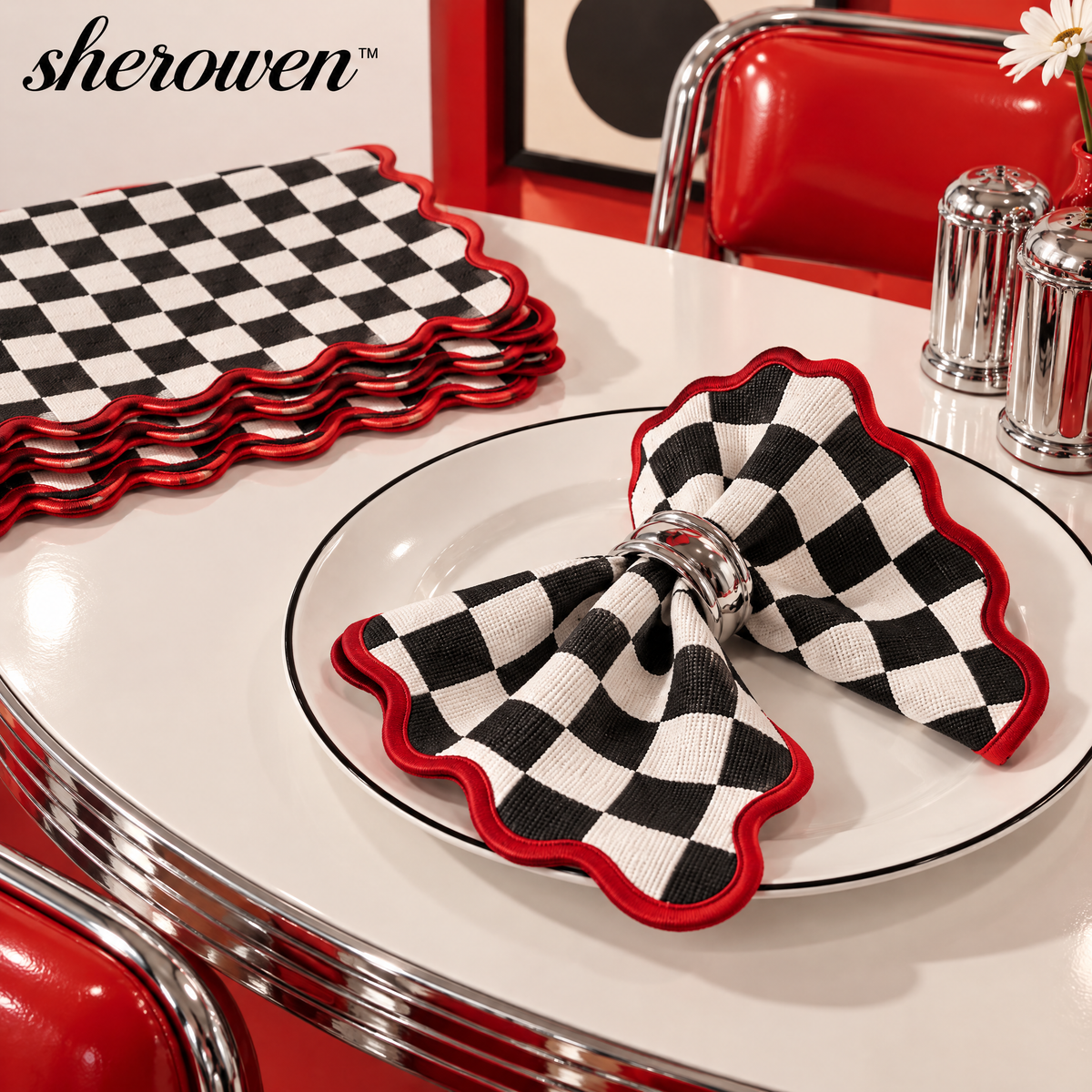 𝒔𝒉𝒆𝒓𝒐𝒘𝒆𝒏™ Scalloped Cloth Napkin Set