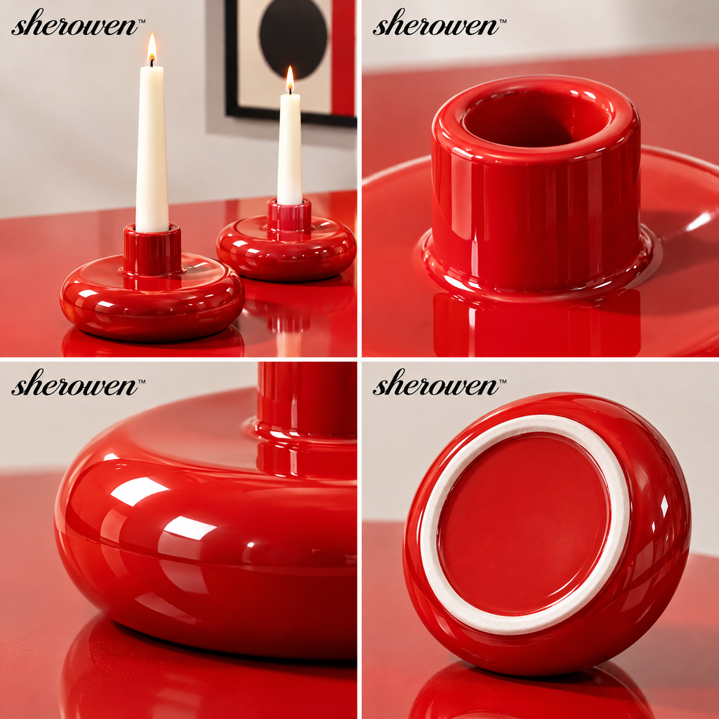 𝒔𝒉𝒆𝒓𝒐𝒘𝒆𝒏™ Round Ceramic Taper Candle Holder