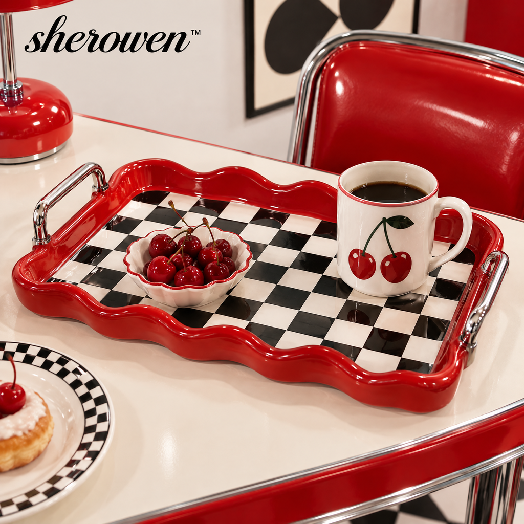 𝒔𝒉𝒆𝒓𝒐𝒘𝒆𝒏™ Wavy Edge Decorative Tray