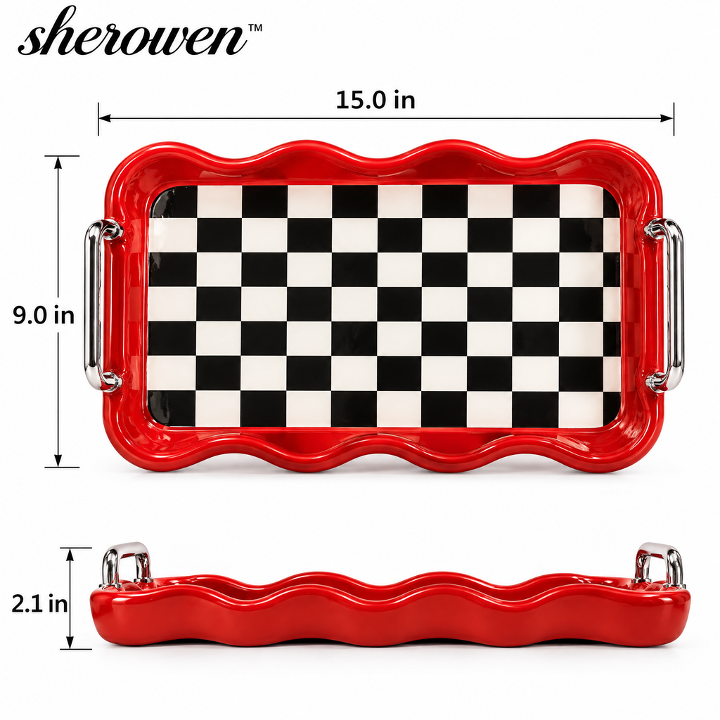 𝒔𝒉𝒆𝒓𝒐𝒘𝒆𝒏™ Wavy Edge Decorative Tray
