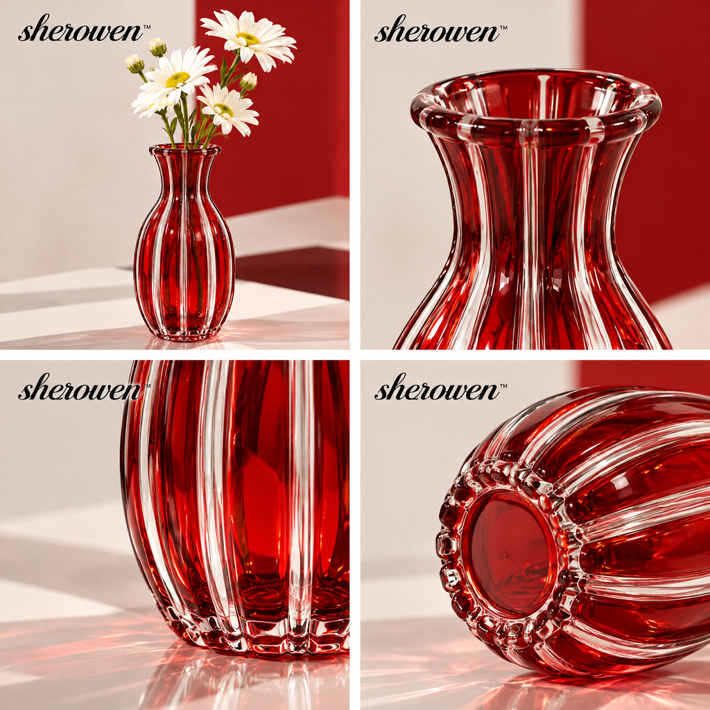 𝒔𝒉𝒆𝒓𝒐𝒘𝒆𝒏™ Striped Glass Bud Vase