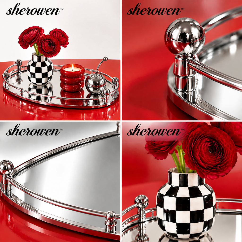 𝒔𝒉𝒆𝒓𝒐𝒘𝒆𝒏™ Oval Mirrored Centerpiece Tray