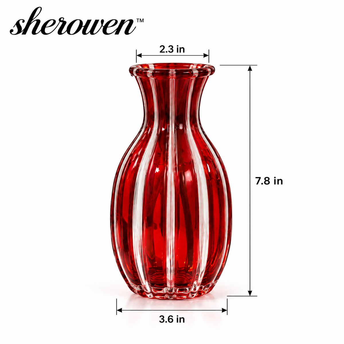 𝒔𝒉𝒆𝒓𝒐𝒘𝒆𝒏™ Striped Glass Bud Vase