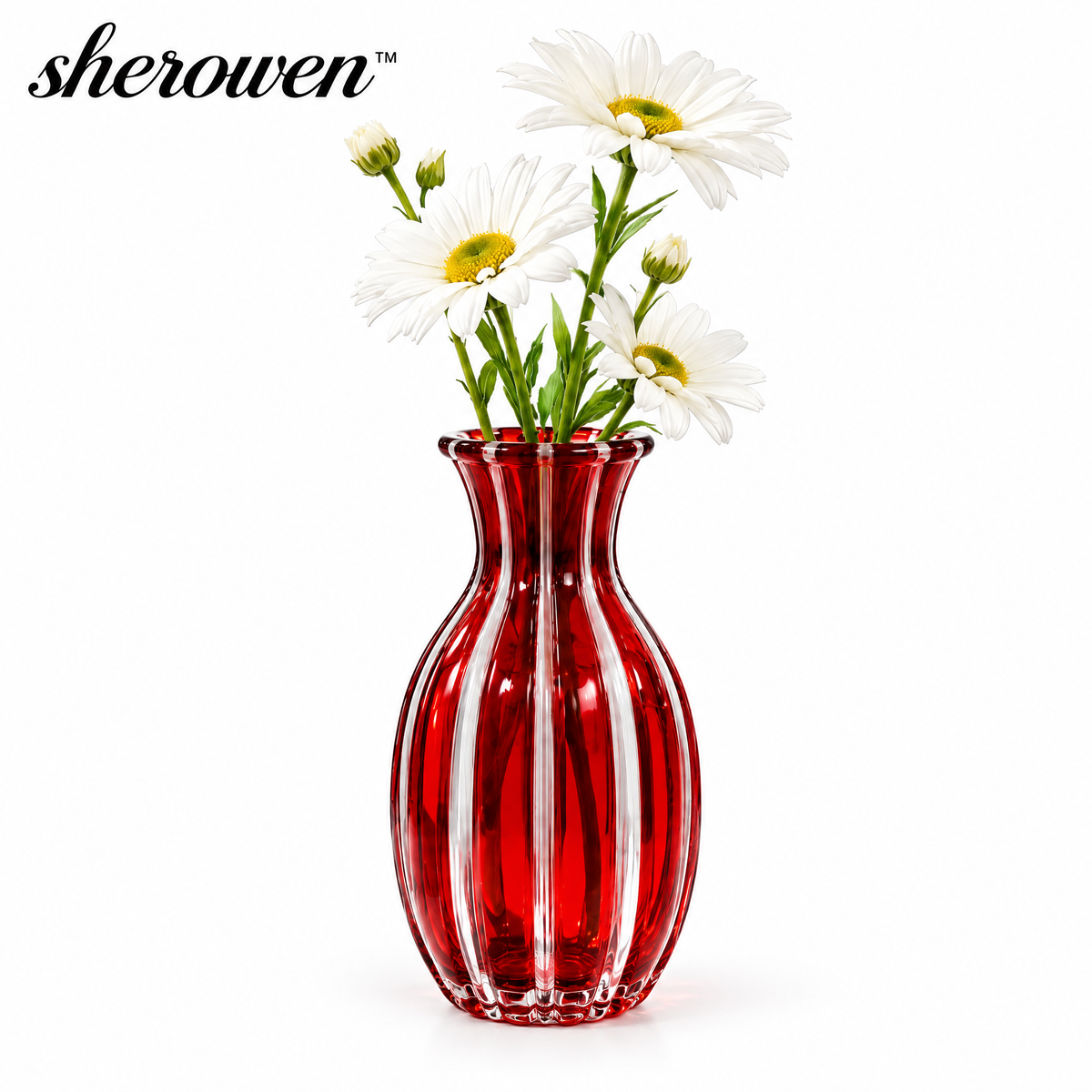 𝒔𝒉𝒆𝒓𝒐𝒘𝒆𝒏™ Striped Glass Bud Vase