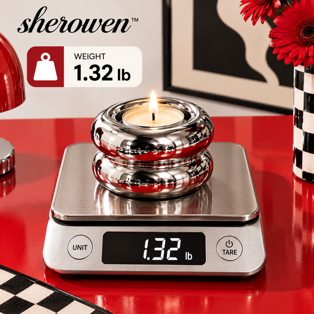 𝒔𝒉𝒆𝒓𝒐𝒘𝒆𝒏™ Polished Metal Tealight Holder Set