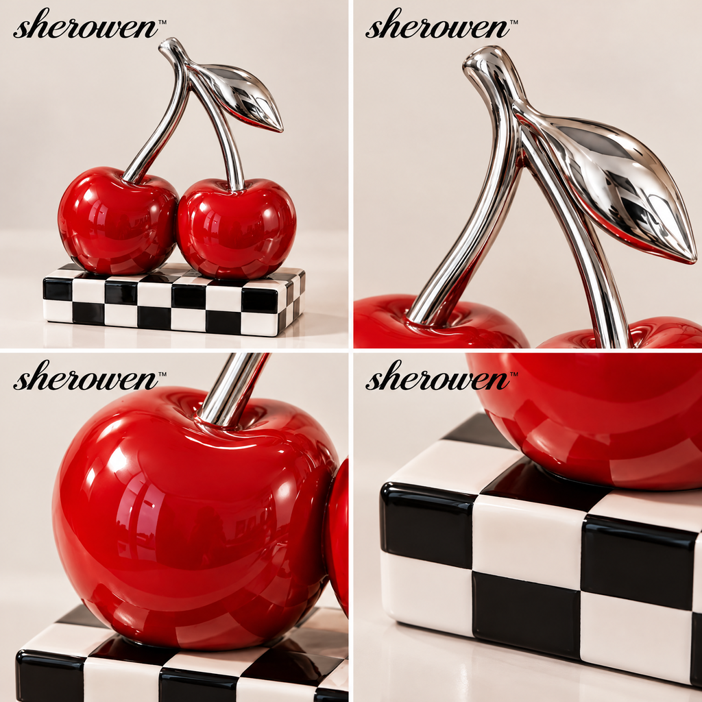 𝒔𝒉𝒆𝒓𝒐𝒘𝒆𝒏™ Ceramic Cherry Table Sculpture