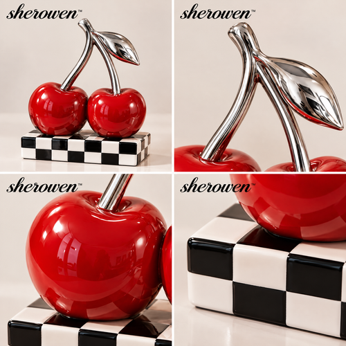 𝒔𝒉𝒆𝒓𝒐𝒘𝒆𝒏™ Ceramic Cherry Table Sculpture
