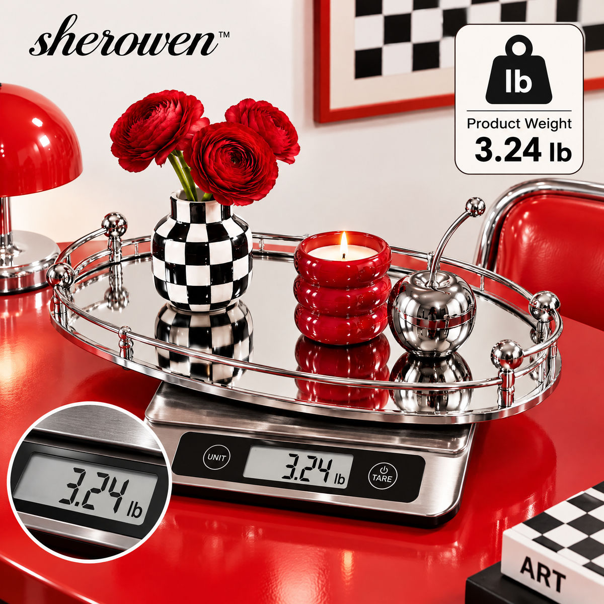 𝒔𝒉𝒆𝒓𝒐𝒘𝒆𝒏™ Oval Mirrored Centerpiece Tray