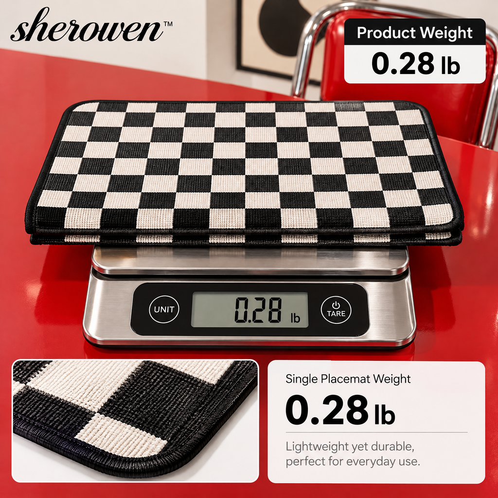 𝒔𝒉𝒆𝒓𝒐𝒘𝒆𝒏™ Checkerboard Table Placemat Set