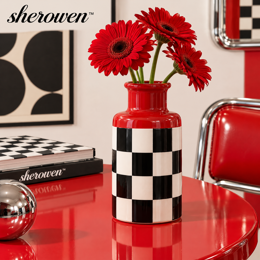 𝒔𝒉𝒆𝒓𝒐𝒘𝒆𝒏™ Color Block Ceramic Bottle Vase
