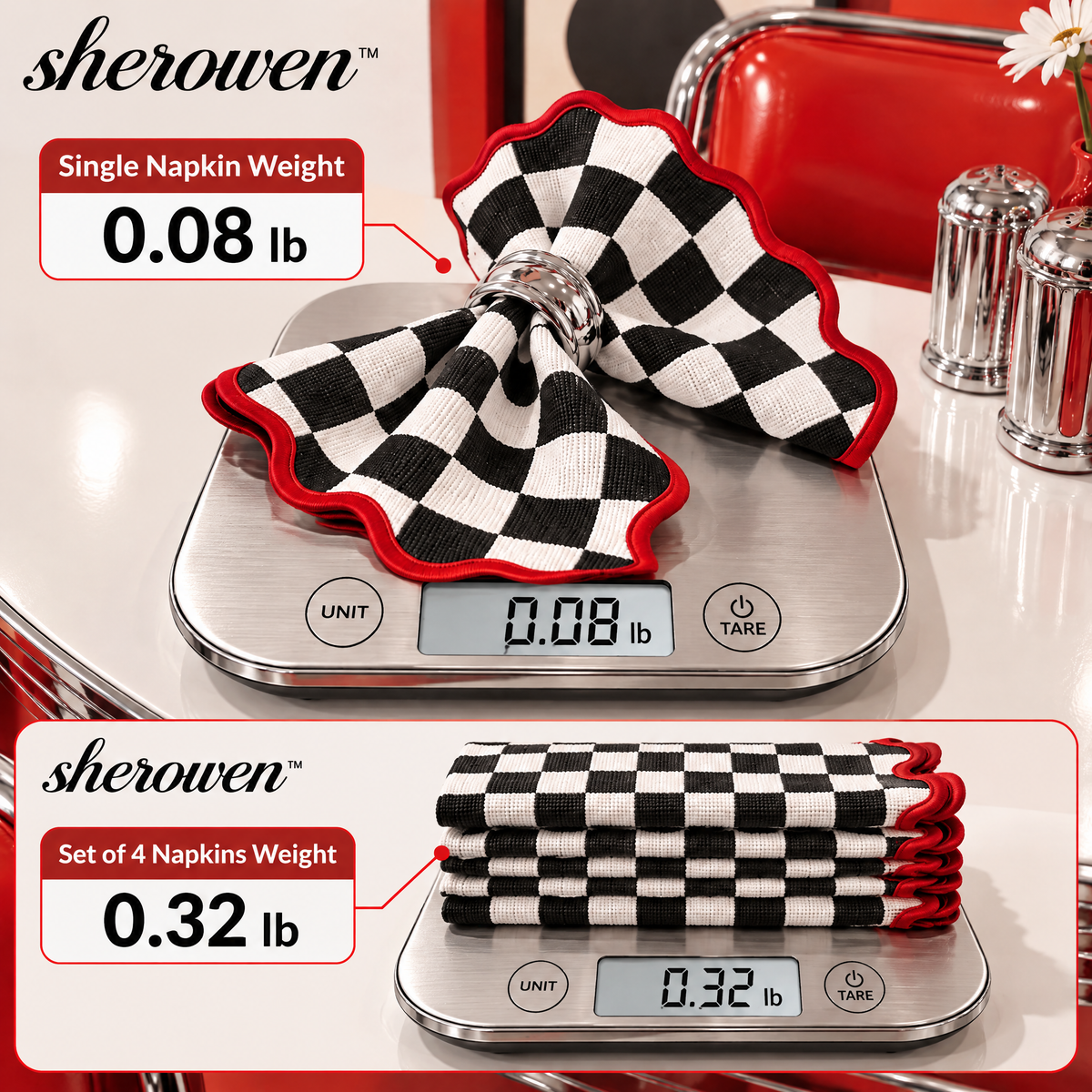 𝒔𝒉𝒆𝒓𝒐𝒘𝒆𝒏™ Scalloped Cloth Napkin Set