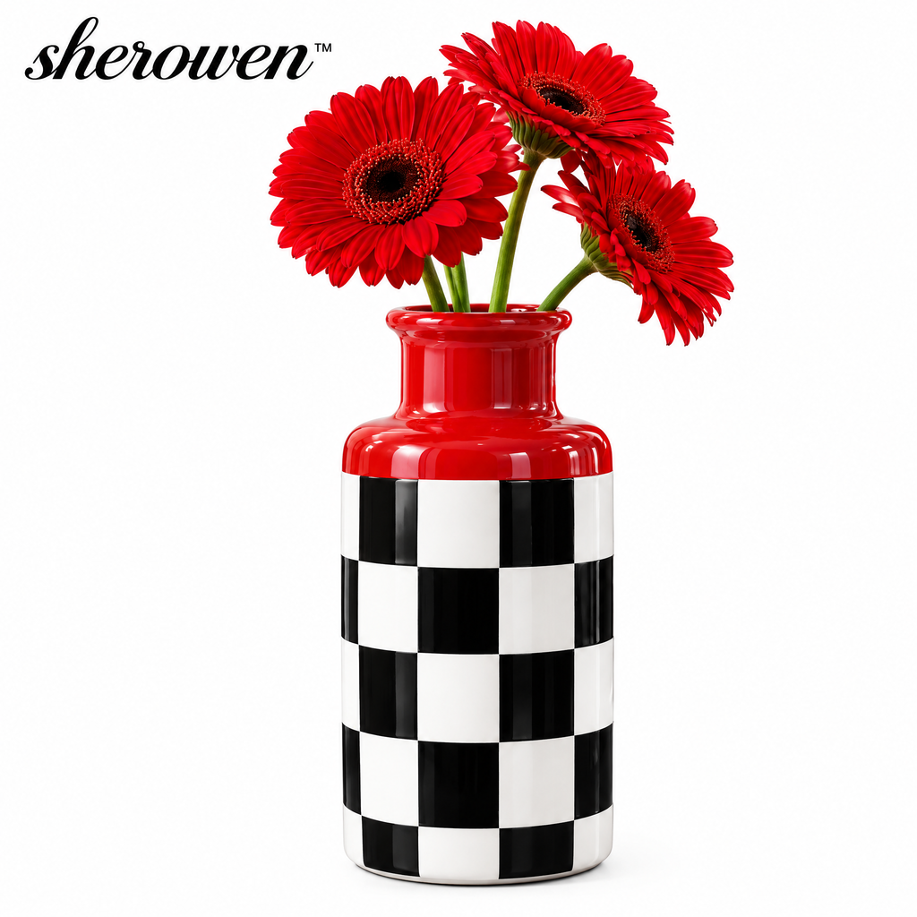 𝒔𝒉𝒆𝒓𝒐𝒘𝒆𝒏™ Color Block Ceramic Bottle Vase
