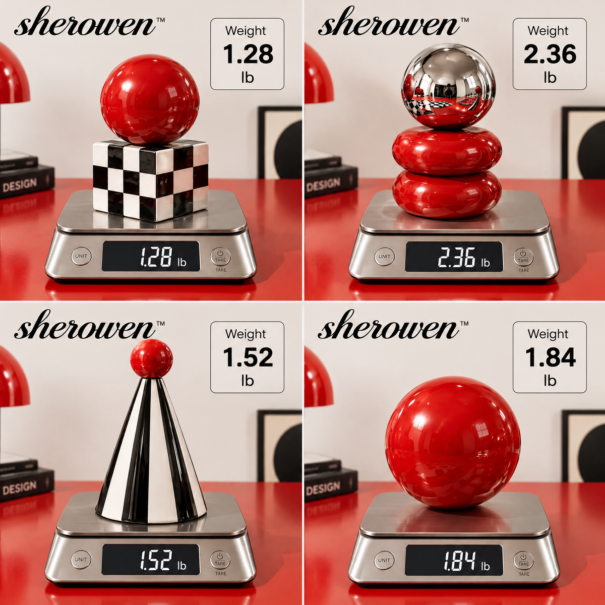 𝒔𝒉𝒆𝒓𝒐𝒘𝒆𝒏™ Mini Geometric Table Sculpture Set